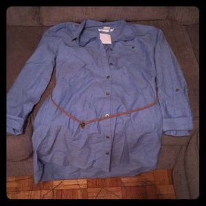 Long sleeve jean dress